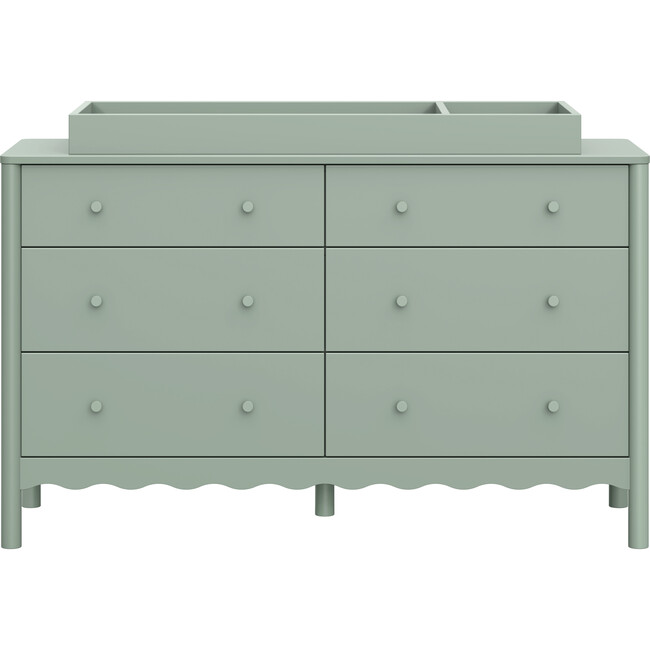 Swell 6-Drawer Assembled Dresser in Light Sage - Dressers - 5