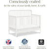 Liberty 4-in-1 Convertible Spindle Crib in Warm White - Cribs - 9