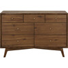 Palma 7-Drawer Assembled Double Dresser, Natural Walnut - Dressers - 3