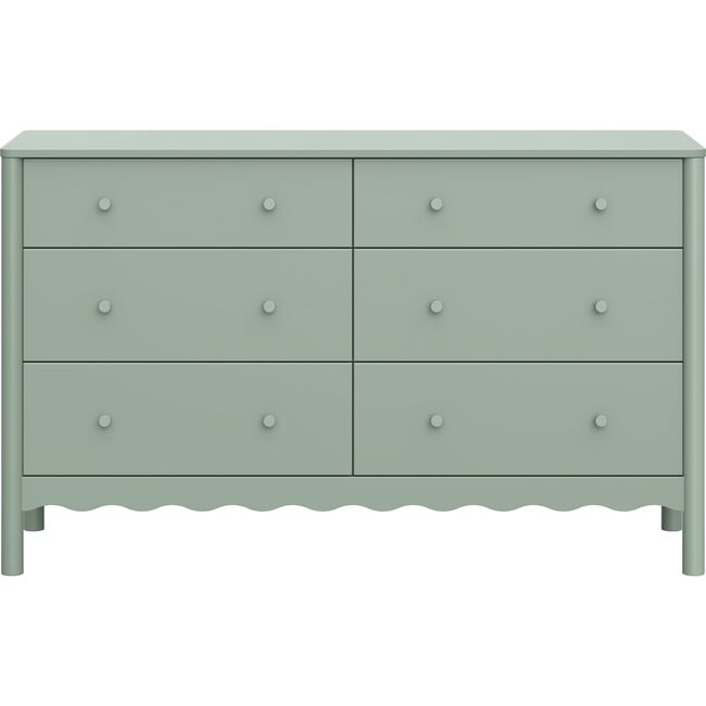 Swell 6-Drawer Assembled Dresser in Light Sage - Dressers - 6