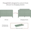 Swell 6-Drawer Assembled Dresser in Light Sage - Dressers - 7 - thumbnail