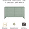 Swell 6-Drawer Assembled Dresser in Light Sage - Dressers - 10 - thumbnail
