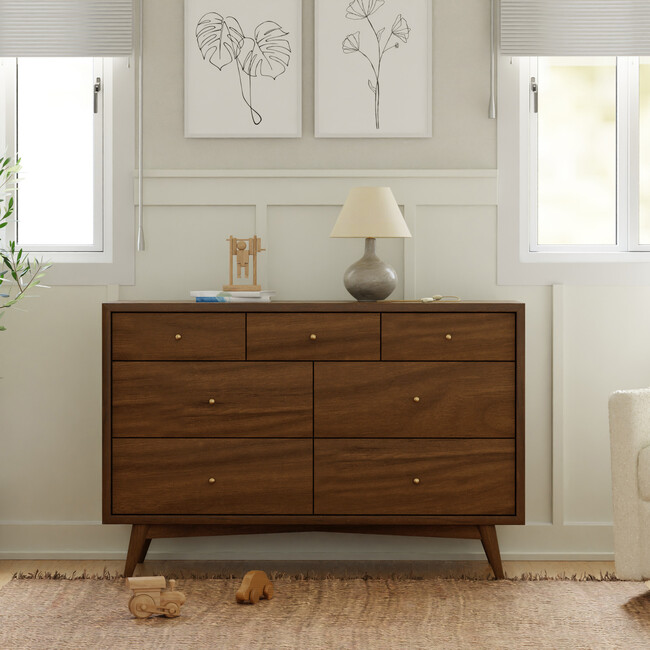 Palma 7-Drawer Assembled Double Dresser, Natural Walnut - Dressers - 8