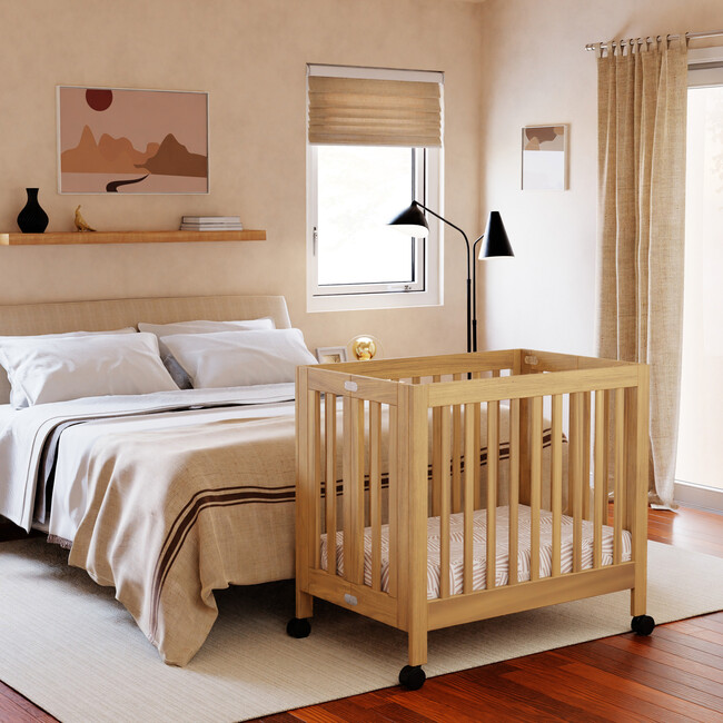 Origami Portable Mini Crib, Honey - Cribs - 8