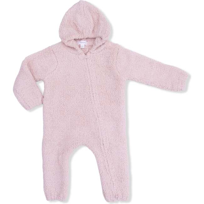 Chenille Hooded Romper, Blush