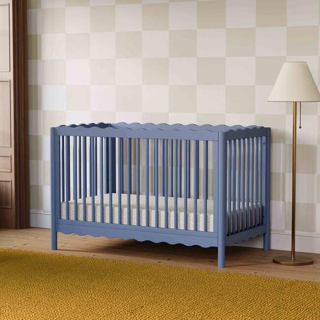 Swell 4-in-1 Convertible Crib with Toddler Bed Conversion Kit in Cove Blue - Cribs - 11