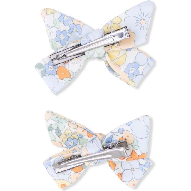 Tie Back Romper & 2 Pack Hair Bow Set, Georgia Floral - Rompers - 3