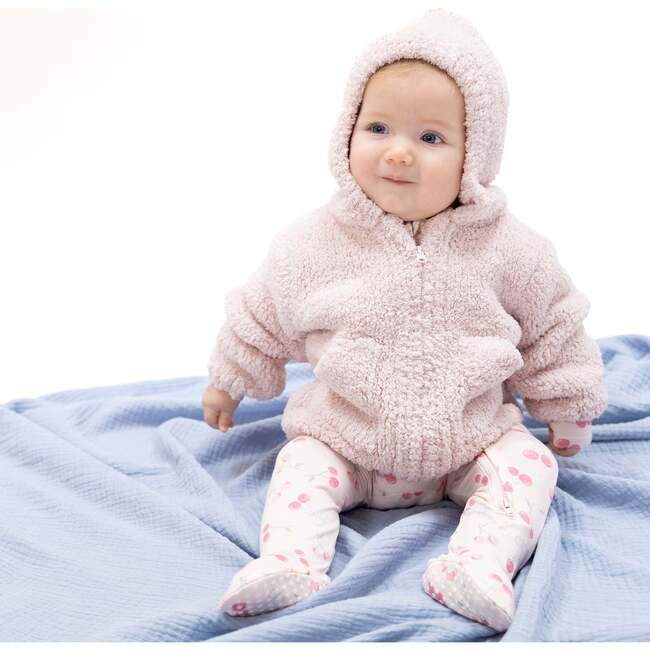 Chenille Hooded Jacket, Blush