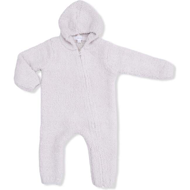Chenille Hooded Romper, Natural