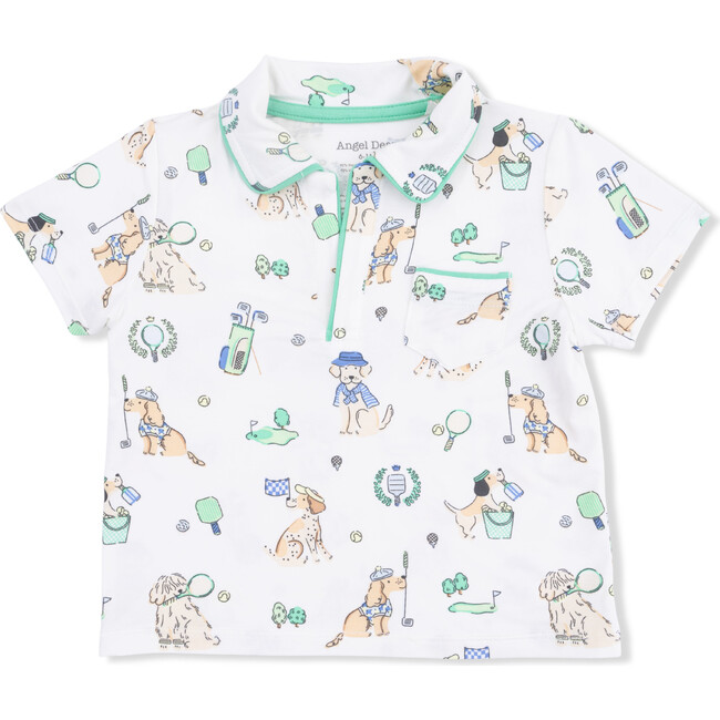Polo with Casual Short & Bucket Hat, Country Club Dogs Neutral