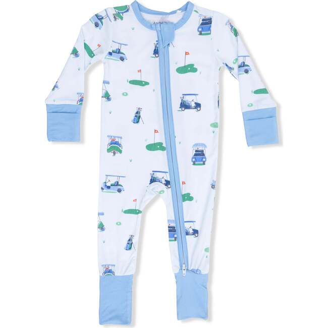 Convertible Romper, Vintage Golf Carts Blue