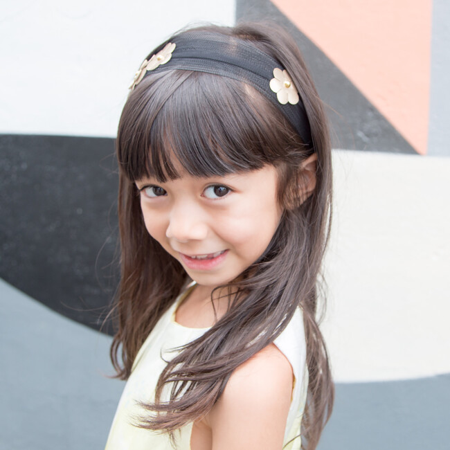 Sharon Headband, Gold & White