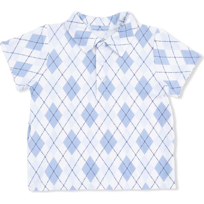 Polo with Casual Short, Blue Argyle