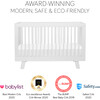Hudson 3-in-1 Convertible Crib with Toddler Bed Conversion Kit, White - Cribs - 8