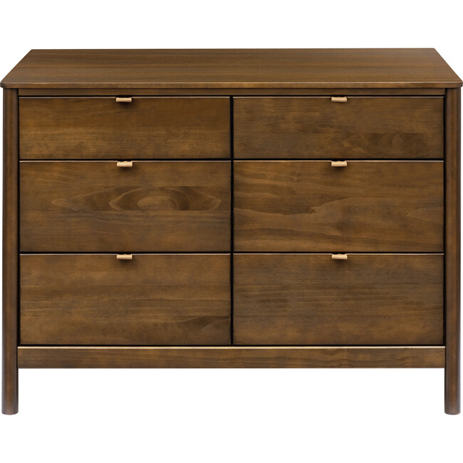Bondi 6-Drawer Assembled Dresser, Natural Walnut