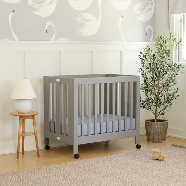 Origami Mini Crib, Grey
