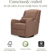 Devon Recliner and Swivel Glider in Performance Dusty Rose Eco-Basketweave - Nursery Chairs - 6 - thumbnail