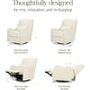 Devon Recliner and Swivel Glider in Performance Ivory Eco-Basketweave - Nursery Chairs - 4 - thumbnail