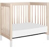 Gelato 4-in-1 Convertible Mini Crib and Twin bed, Washed Natural/White - Cribs - 9 - thumbnail