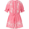 Selena Cotton Embroidered Romper, Candy - Rompers - 1 - thumbnail