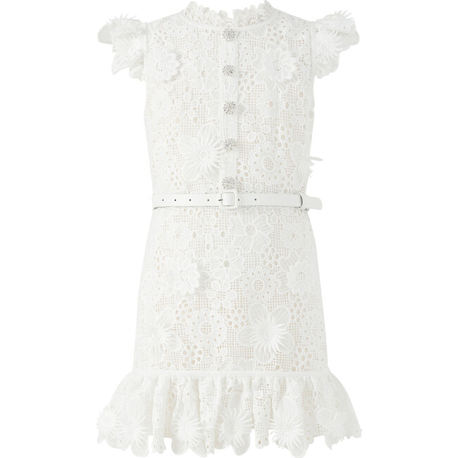 Lucinda Embroidered Mini Dress, Ivory