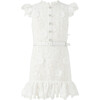 Lucinda Embroidered Mini Dress, Ivory - Dresses - 1 - thumbnail