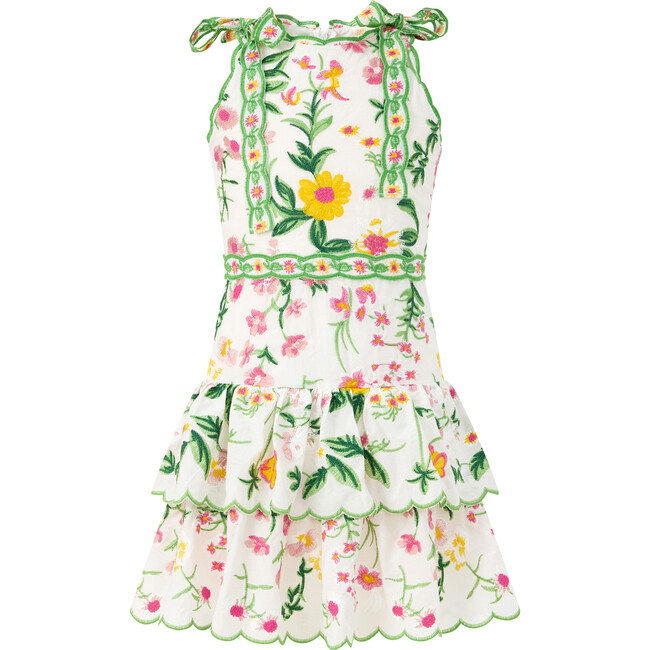 Kaylee Cotton Embroidered Mini Dress, Floral