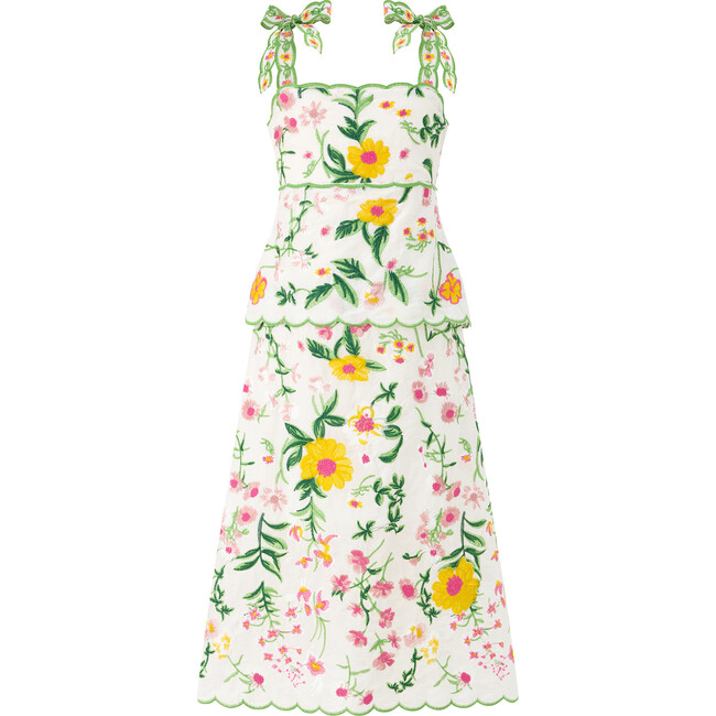 Kaylee Cotton Embroidered Maxi Dress, Floral