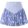 Luciana Embroidered Bubble Mini Skirt, Lavender - Skirts - 1 - thumbnail