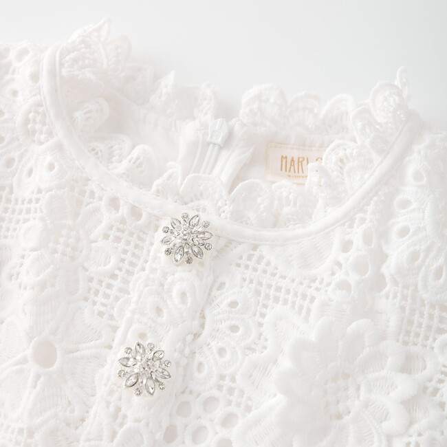 Lucinda Embroidered Mini Dress, Ivory - Dresses - 3