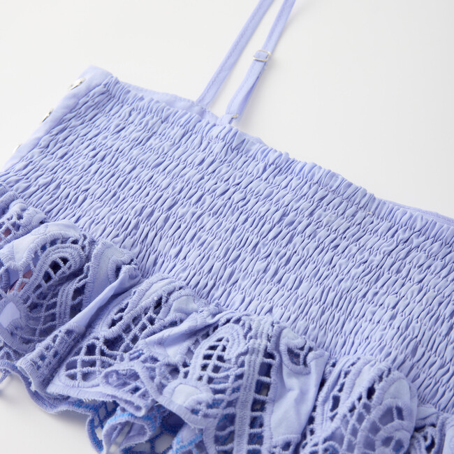 Luciana Embroidered Top, Lavender - Blouses - 6