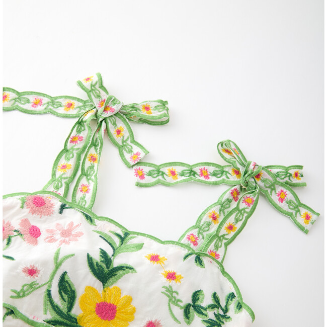 Kaylee Cotton Embroidered Maxi Dress, Floral - Dresses - 3