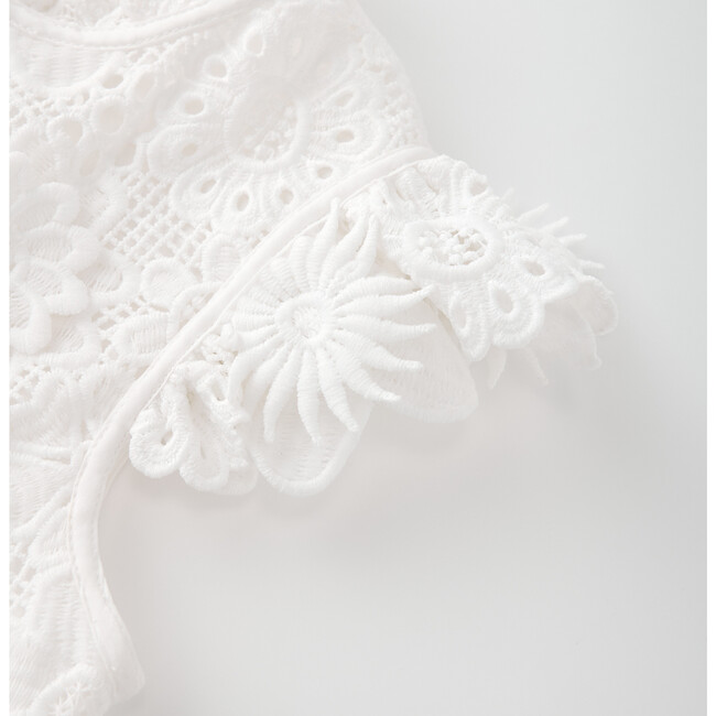 Lucinda Embroidered Mini Dress, Ivory - Dresses - 5