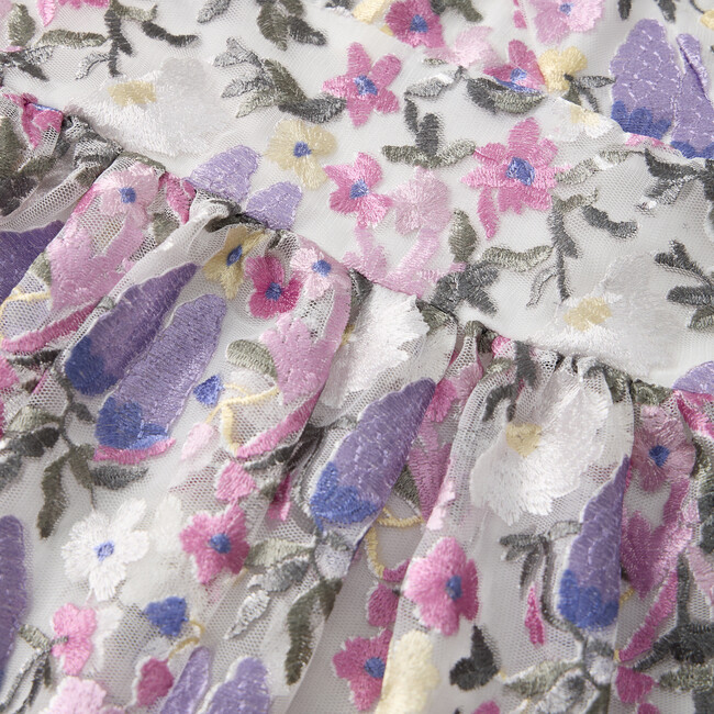 Mariah Embroidered Halter Neck Dress, Floral - Dresses - 5