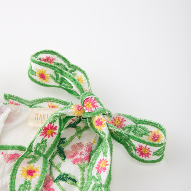 Kaylee Cotton Embroidered Mini Dress, Floral - Dresses - 4