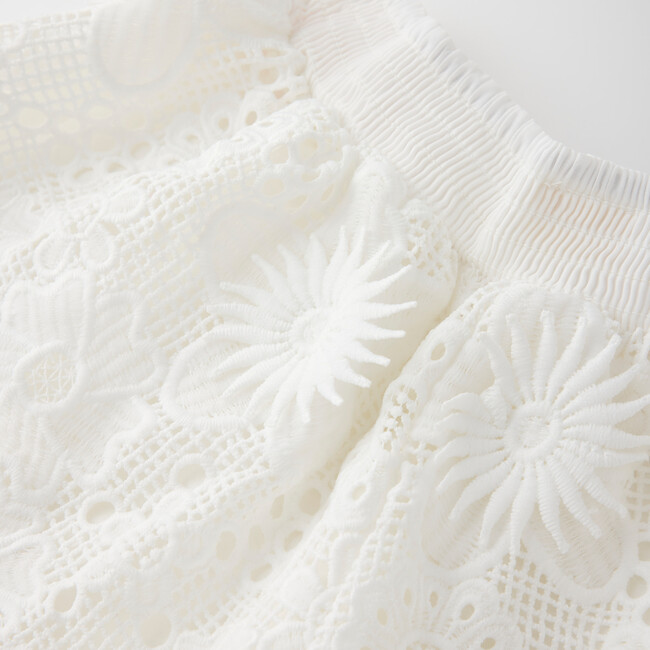 Lucinda Embroidered Shorts, Ivory - Shorts - 5