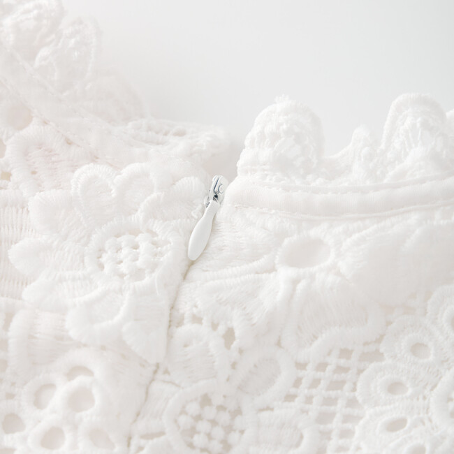 Lucinda Embroidered Mini Dress, Ivory - Dresses - 8