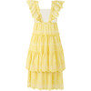 Kaia Lace Embroidered Maxi Dress, Lemon - Dresses - 2