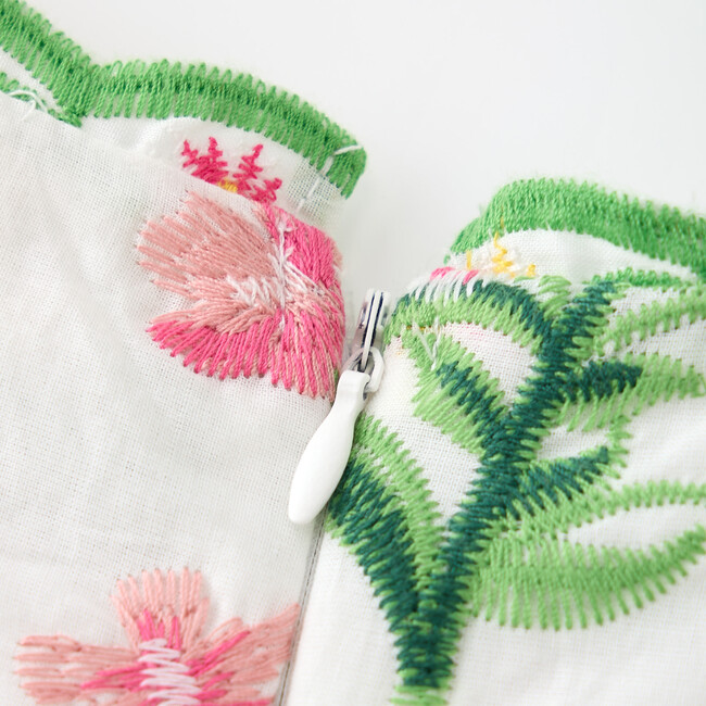 Kaylee Cotton Embroidered Mini Dress, Floral - Dresses - 7