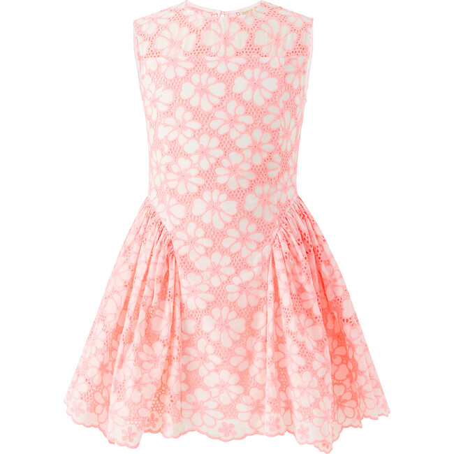 Holly Cotton Embroidered Mini Dress, Coral