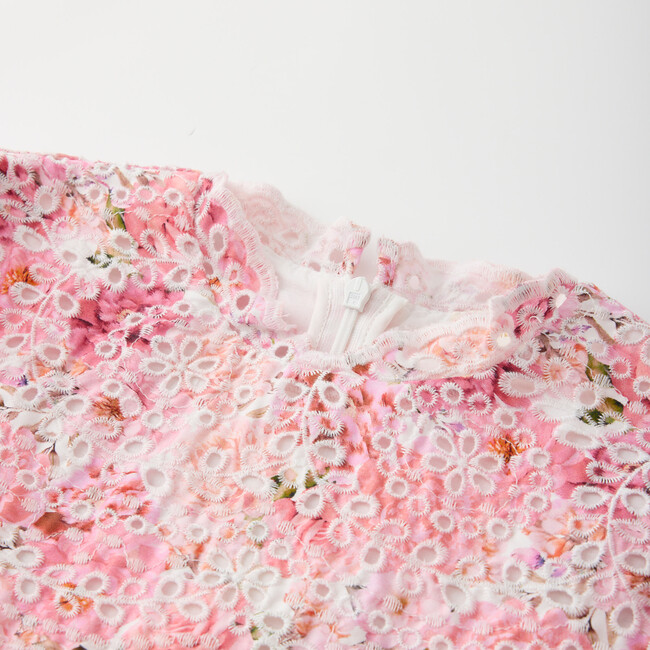 Julietta Cotton Embroidered Mini Dress, Floral - Dresses - 3