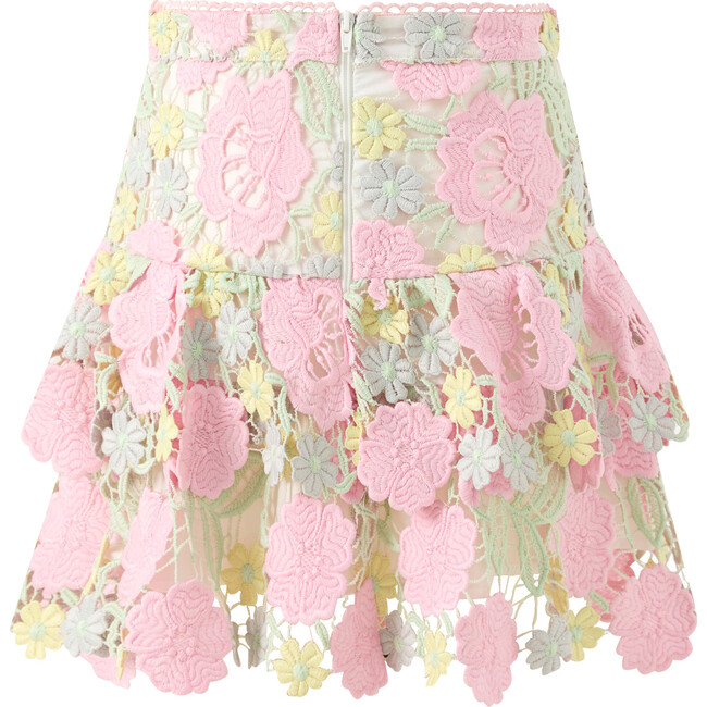 Estella Frill Embroidered Mini Skirt, Floral