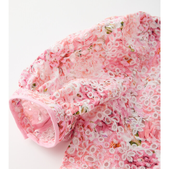 Julietta Cotton Embroidered Mini Dress, Floral - Dresses - 4