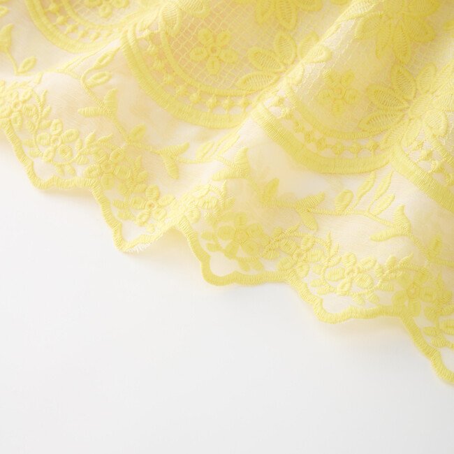 Kaia Lace Embroidered Maxi Dress, Lemon - Dresses - 6