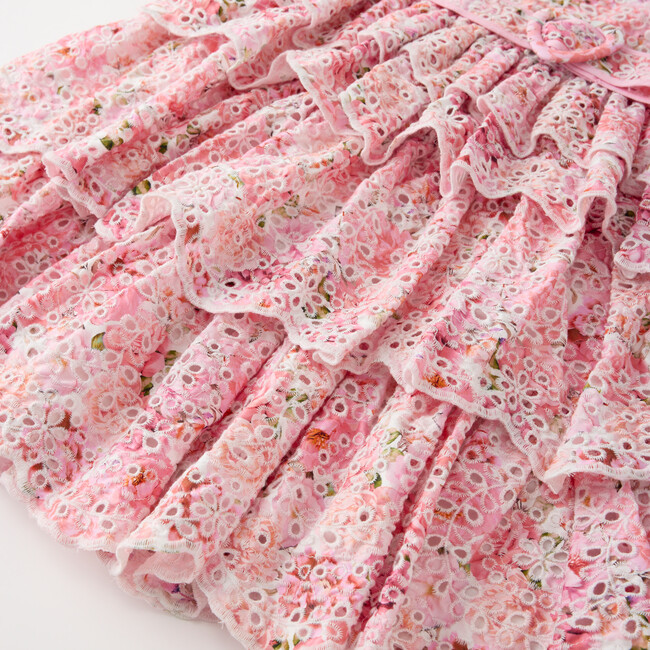 Julietta Cotton Embroidered Mini Dress, Floral - Dresses - 6