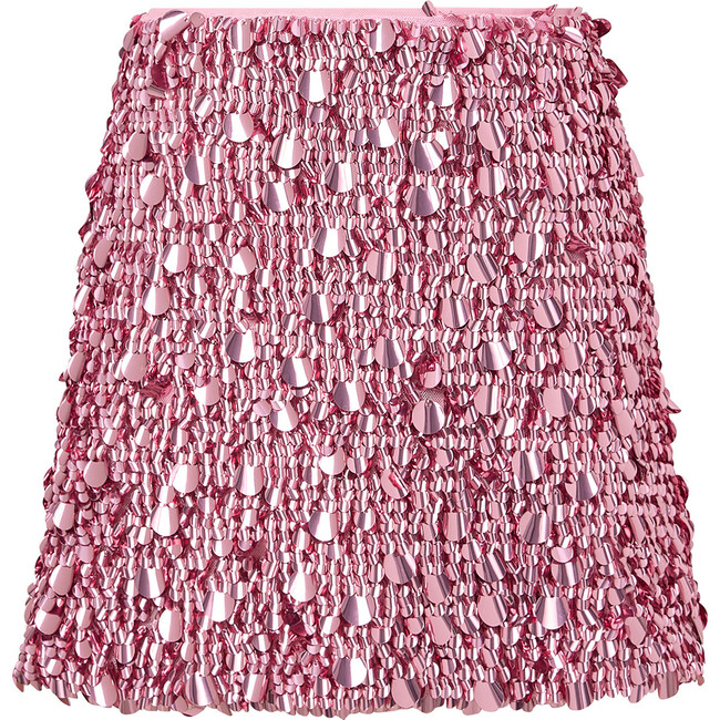 Davina Sequin Mini Skirt, Magenta Rose