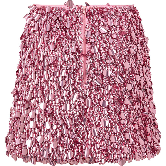 Davina Sequin Mini Skirt, Magenta Rose