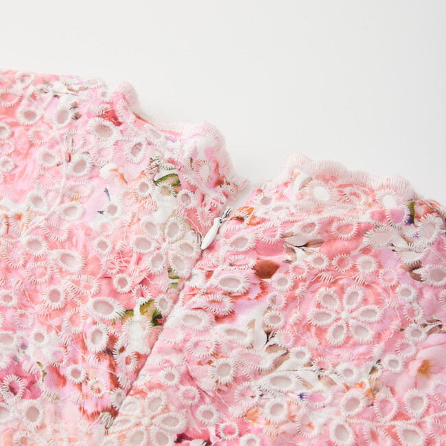 Julietta Cotton Embroidered Mini Dress, Floral - Dresses - 8