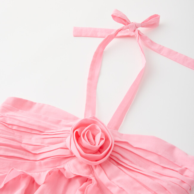 Ellie Cotton Frill Maxi Dress, Pink - Dresses - 3