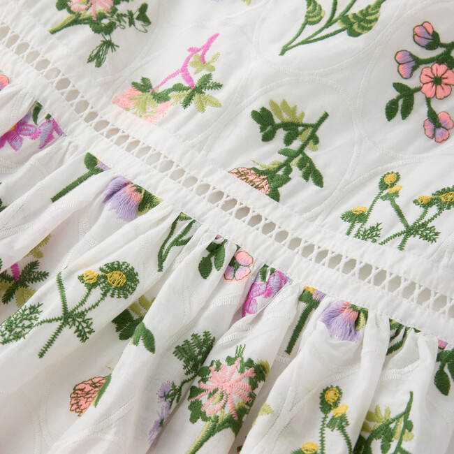 Emely Embroidered Mini Dress, Floral - Dresses - 4